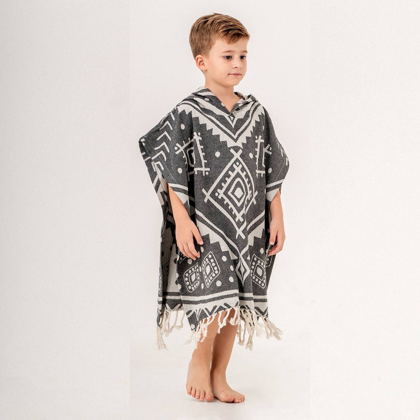Kikoya - Kid Hooded Poncho Surf Changing Swimming Beach Towel Shower