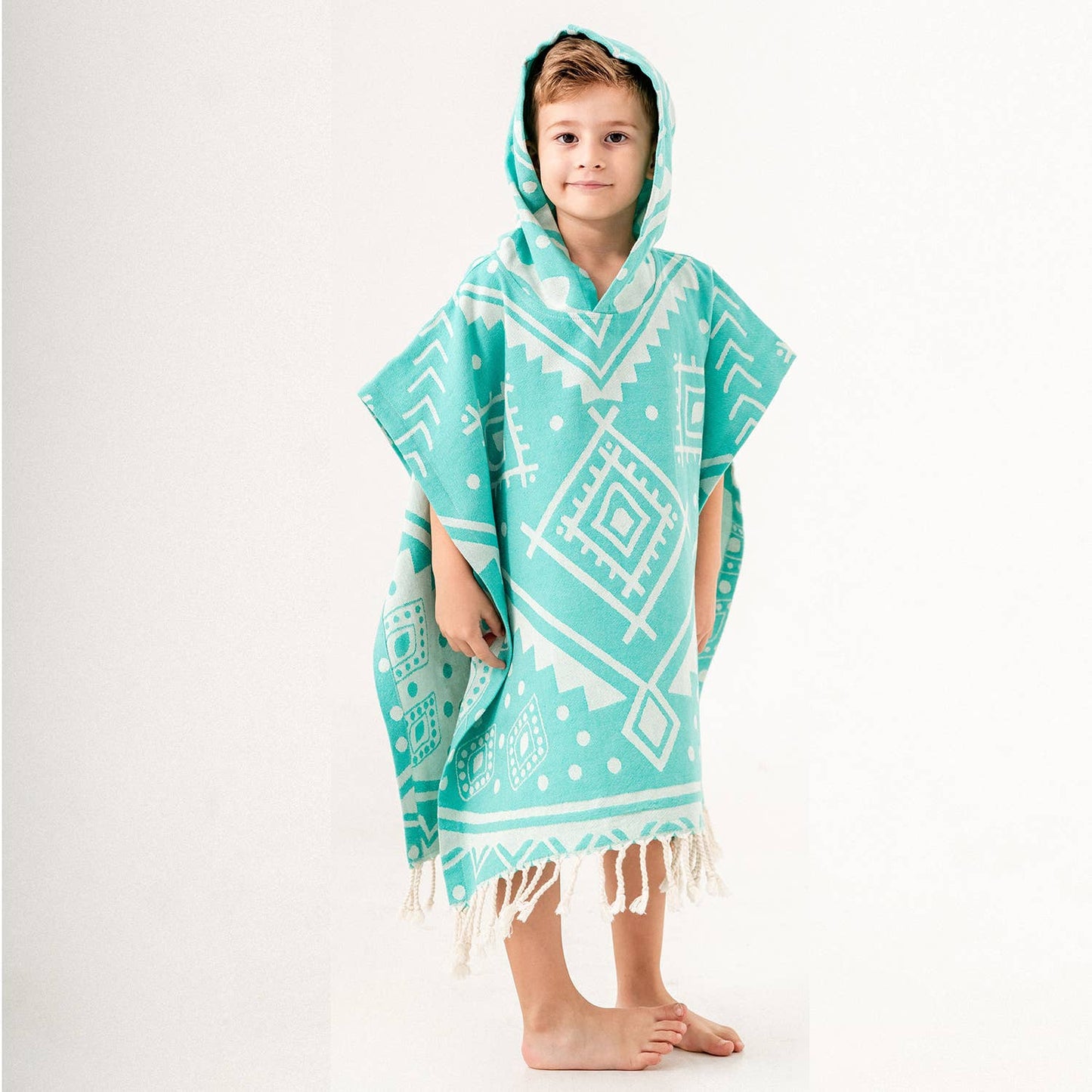 Kikoya - Kid Hooded Poncho Surf Changing Swimming Beach Towel Shower