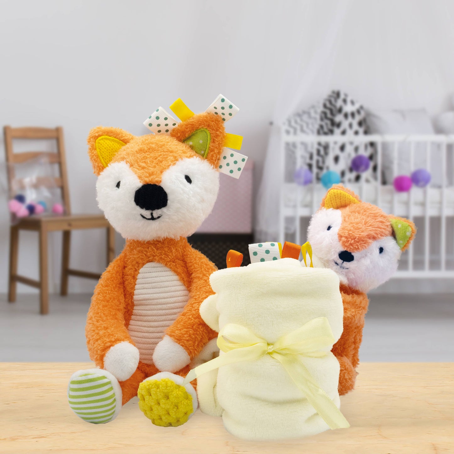 Make Believe Ideas - Sensory Snuggables My First Sensory Fox and Blankie Gift Set