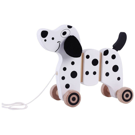 Pull Along Dog – Black and White