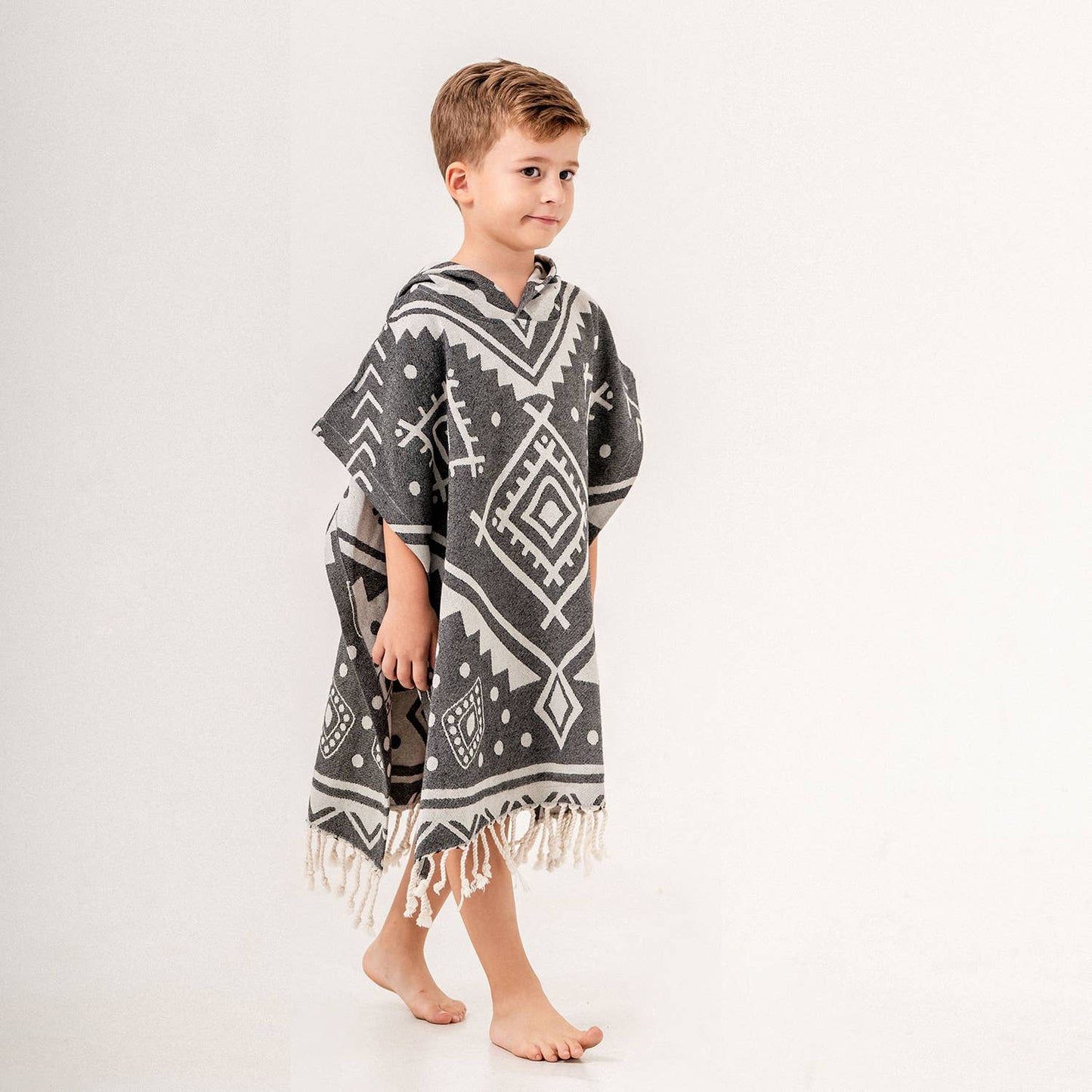 Kikoya - Kid Hooded Poncho Surf Changing Swimming Beach Towel Shower