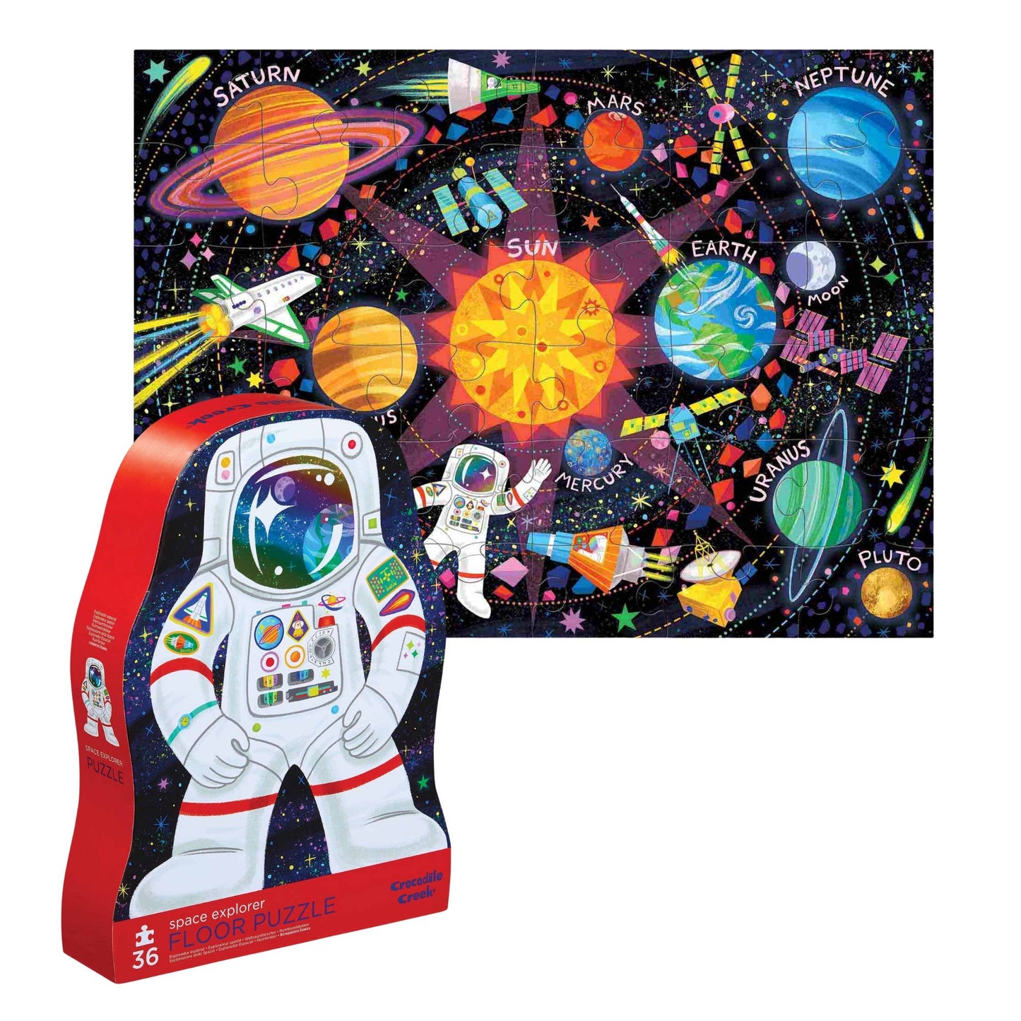 Hippychick - Crocodile Creek Space Explorer 36 Piece Jigsaw Floor Puzzle