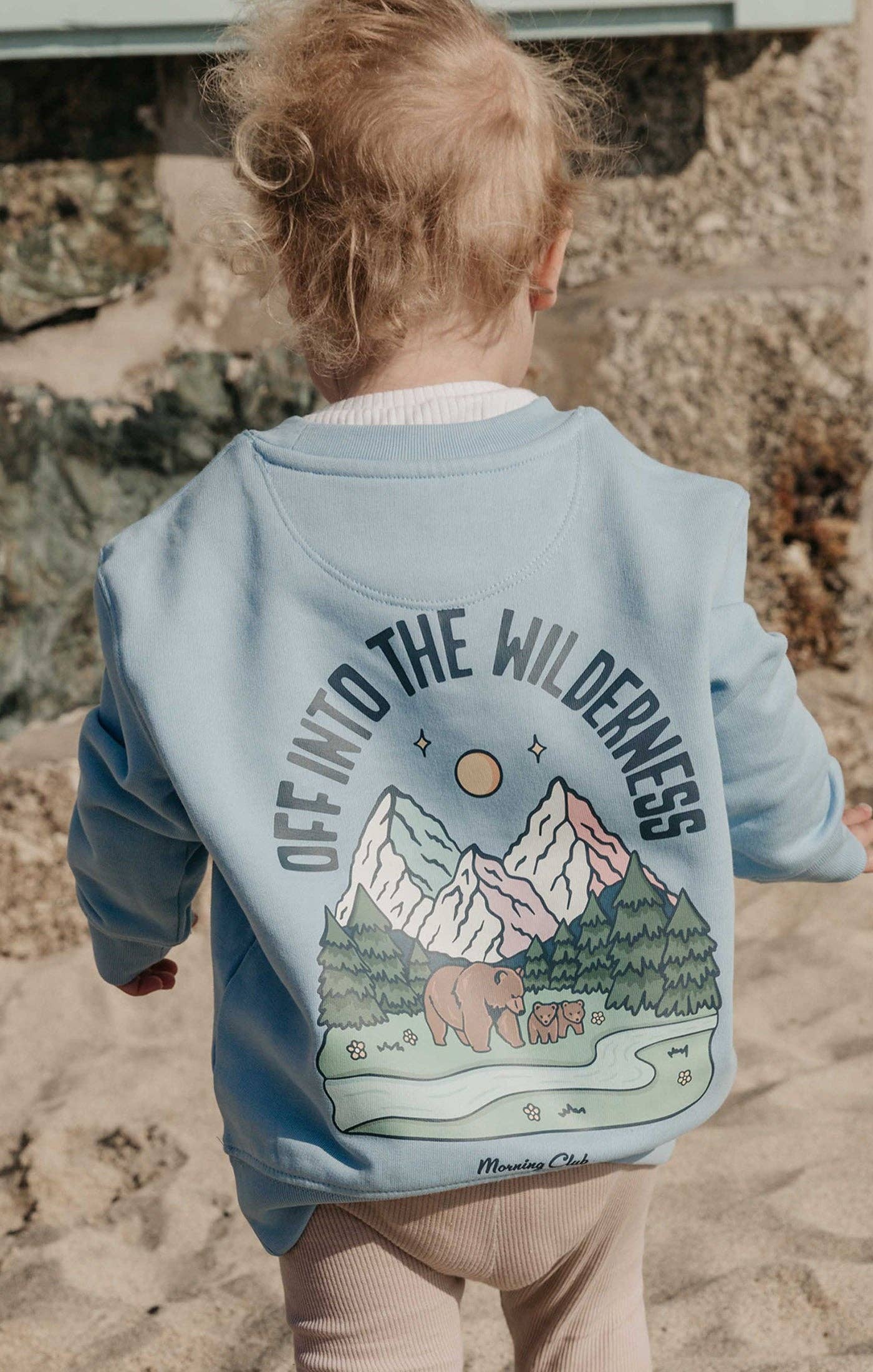Childrens Sweatshirt - Morning Club Clothing - Into The Wilderness Organic Cotton