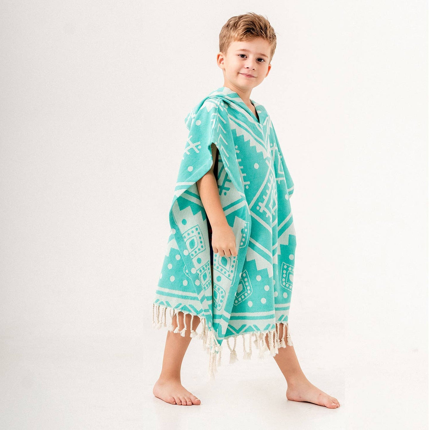Kikoya - Kid Hooded Poncho Surf Changing Swimming Beach Towel Shower