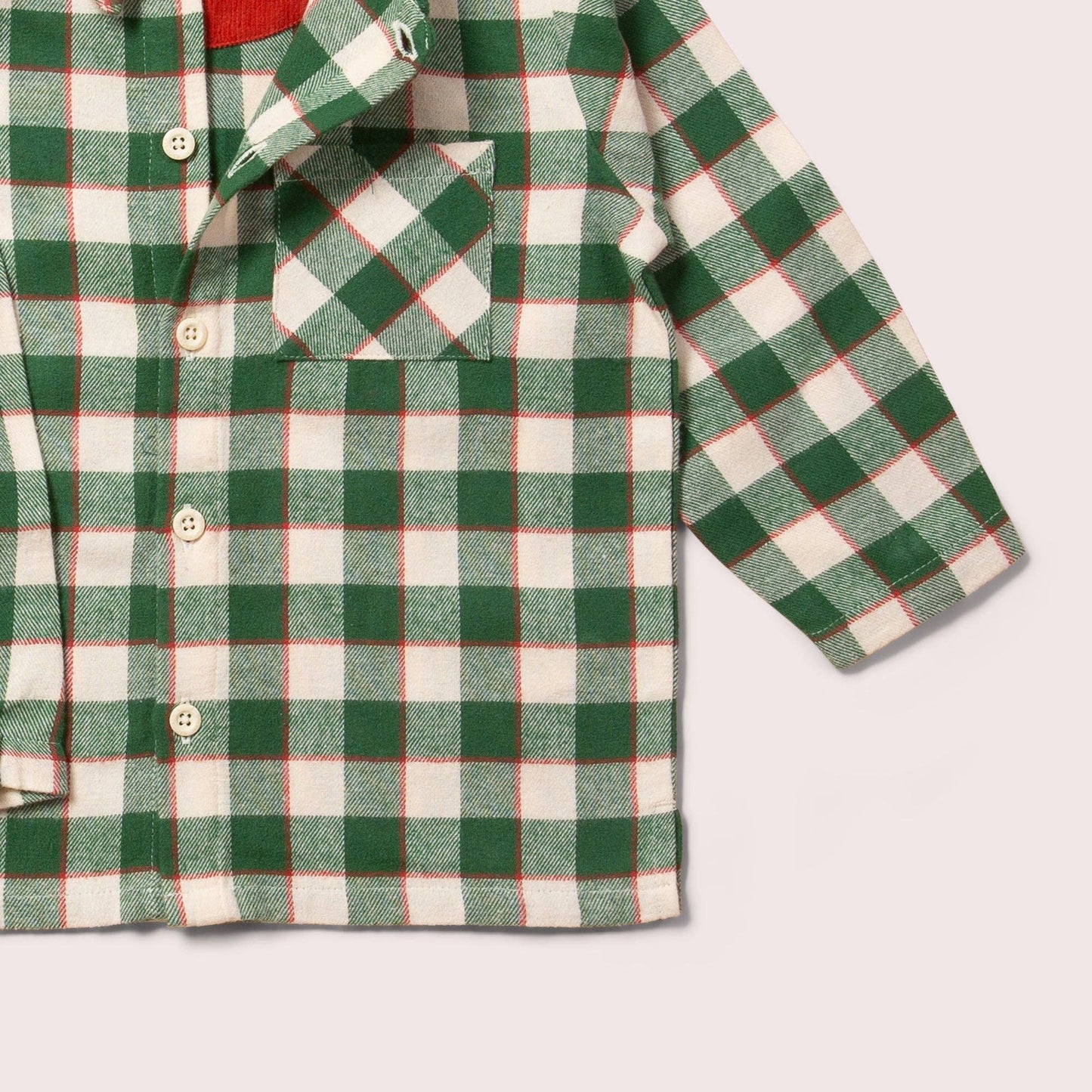 Check Long Sleeve Shirt - Little Green Radicals - Fern Green