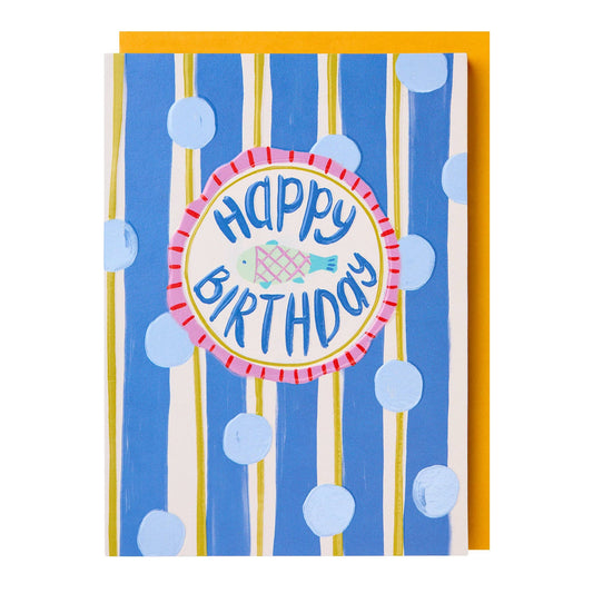 Raspberry Blossom - Happy Birthday - Fish, spots and Stripes (SCP02)