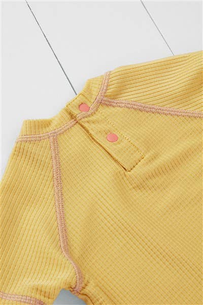 Grass & Air - Ochre Ribbed Kids Rash Vest