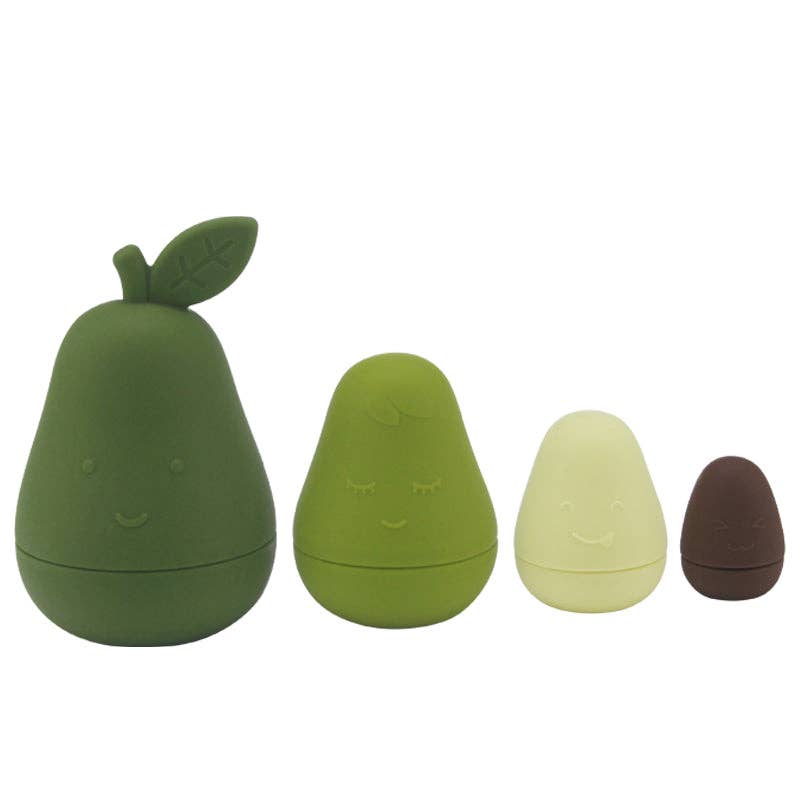 Baby Nesting Toy - Silicone Avocado