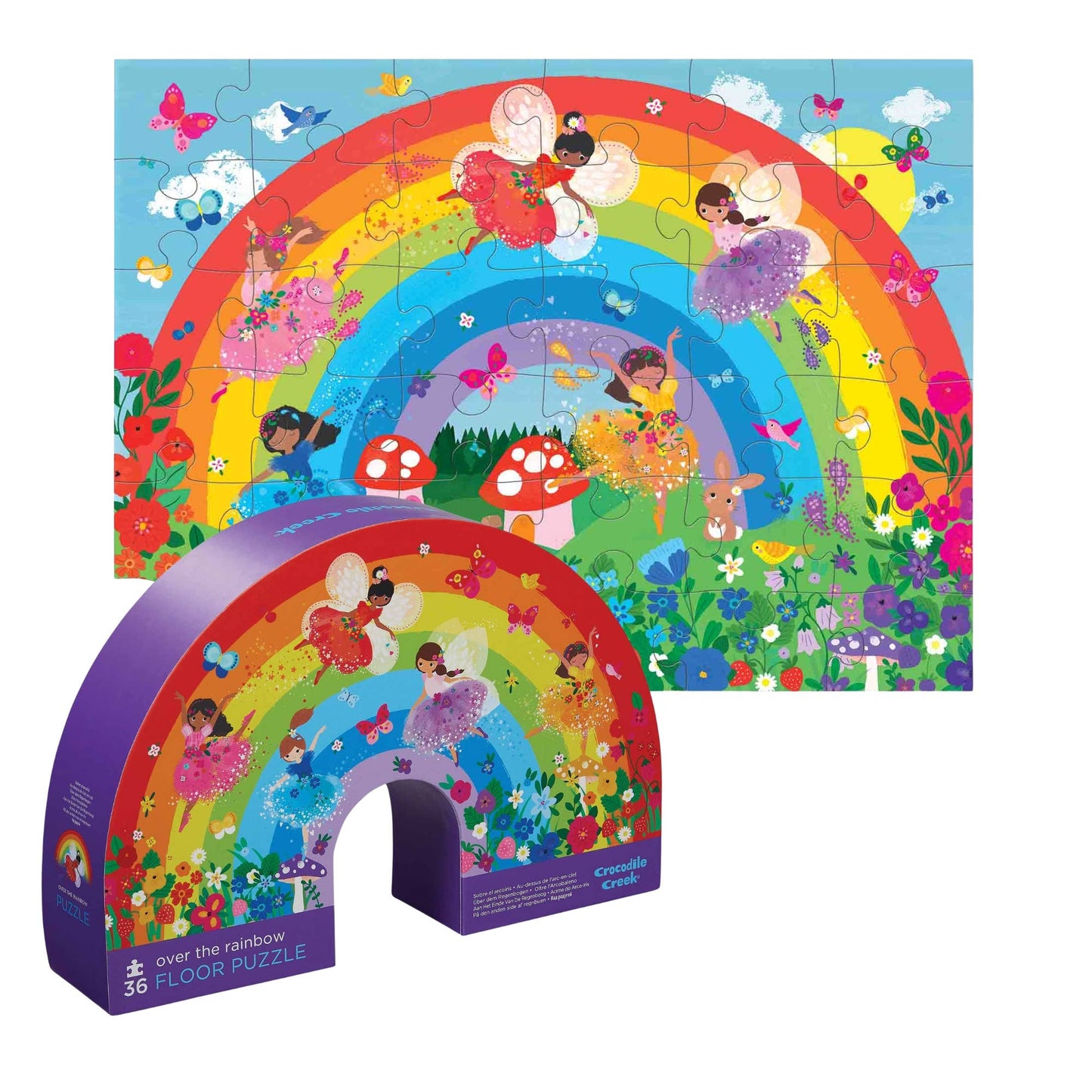 Hippychick - Crocodile Creek Over Rainbow 36 Piece Jigsaw Floor Puzzle