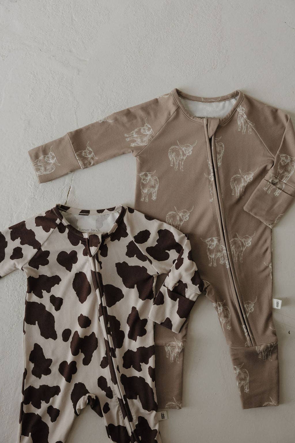 Baby Bamboo Zip Pajamas | Moo!