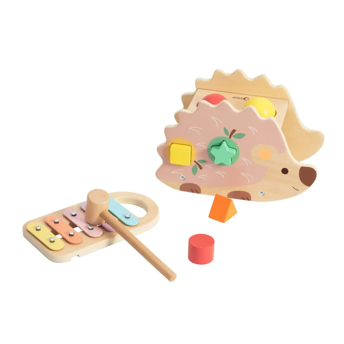 Classic World Hedgehog Pound Bench Wooden Hammer Xylophone