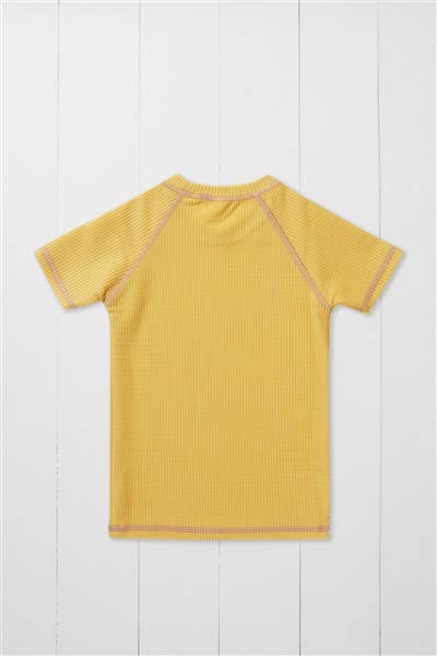 Grass & Air - Ochre Ribbed Kids Rash Vest