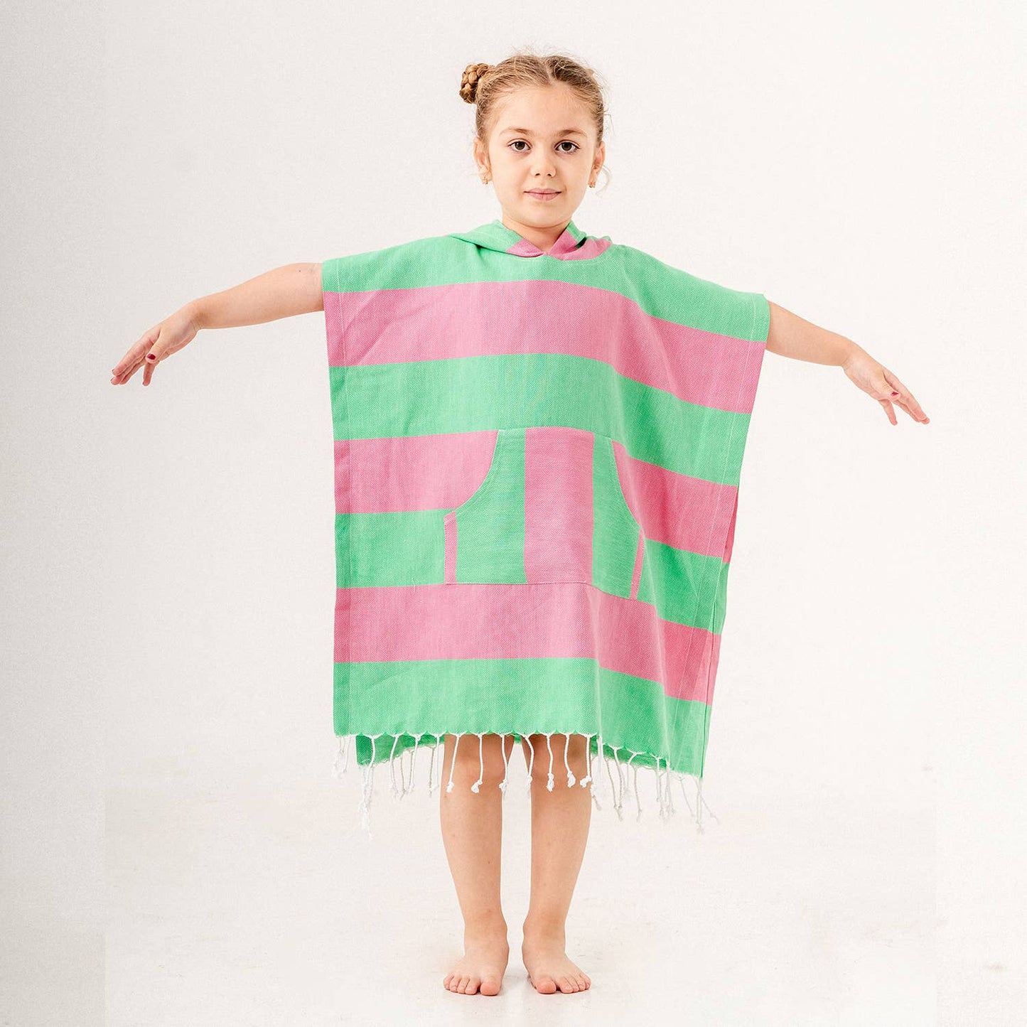Kikoya - Kids Summer Hooded Poncho Changing Swimming Beach Baby Towel