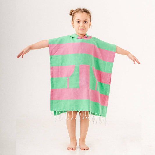 Kikoya - Kids Summer Hooded Poncho Changing Swimming Beach Baby Towel