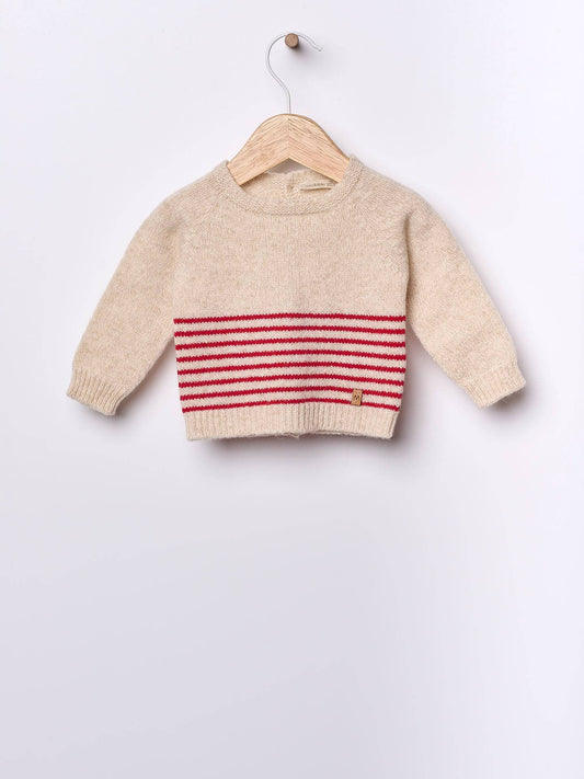 Baby Sweater knitted in merino wool | SNOWFLAKE | Merino Wool