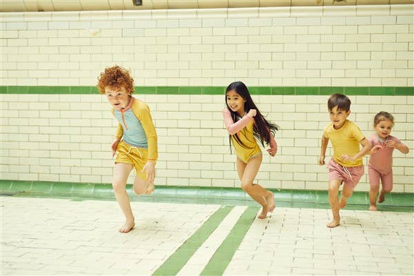 Grass & Air - Ochre Ribbed Kids Rash Vest