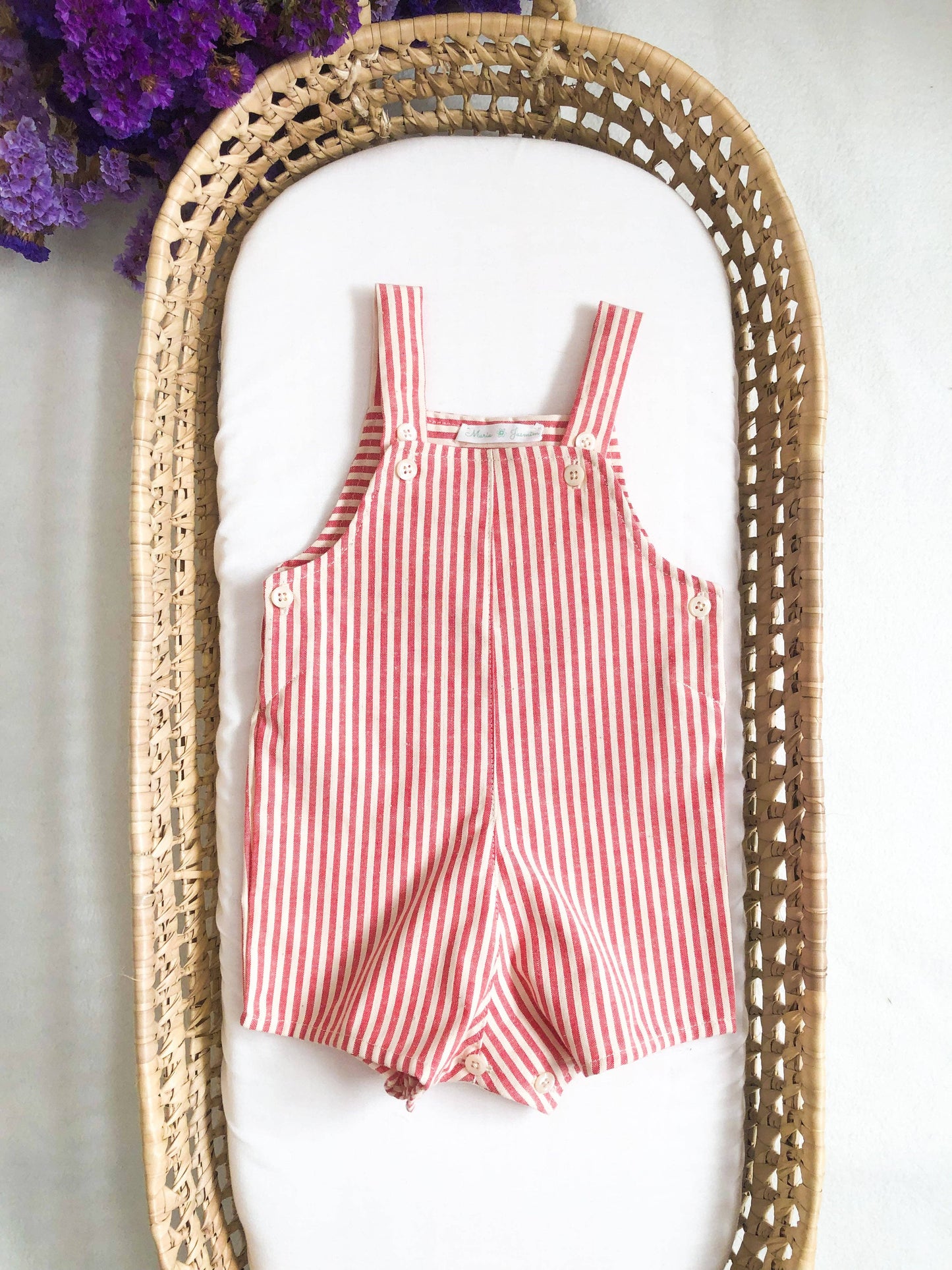 Maria Jasmim - Red Striped Dungaree