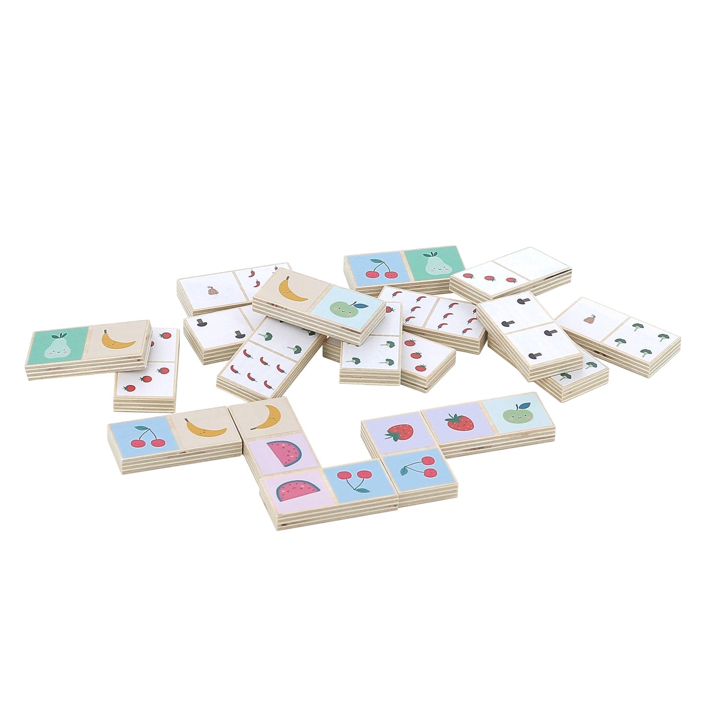 Vilac Fruits Vegetables Dominoes Wooden Matching & Learning