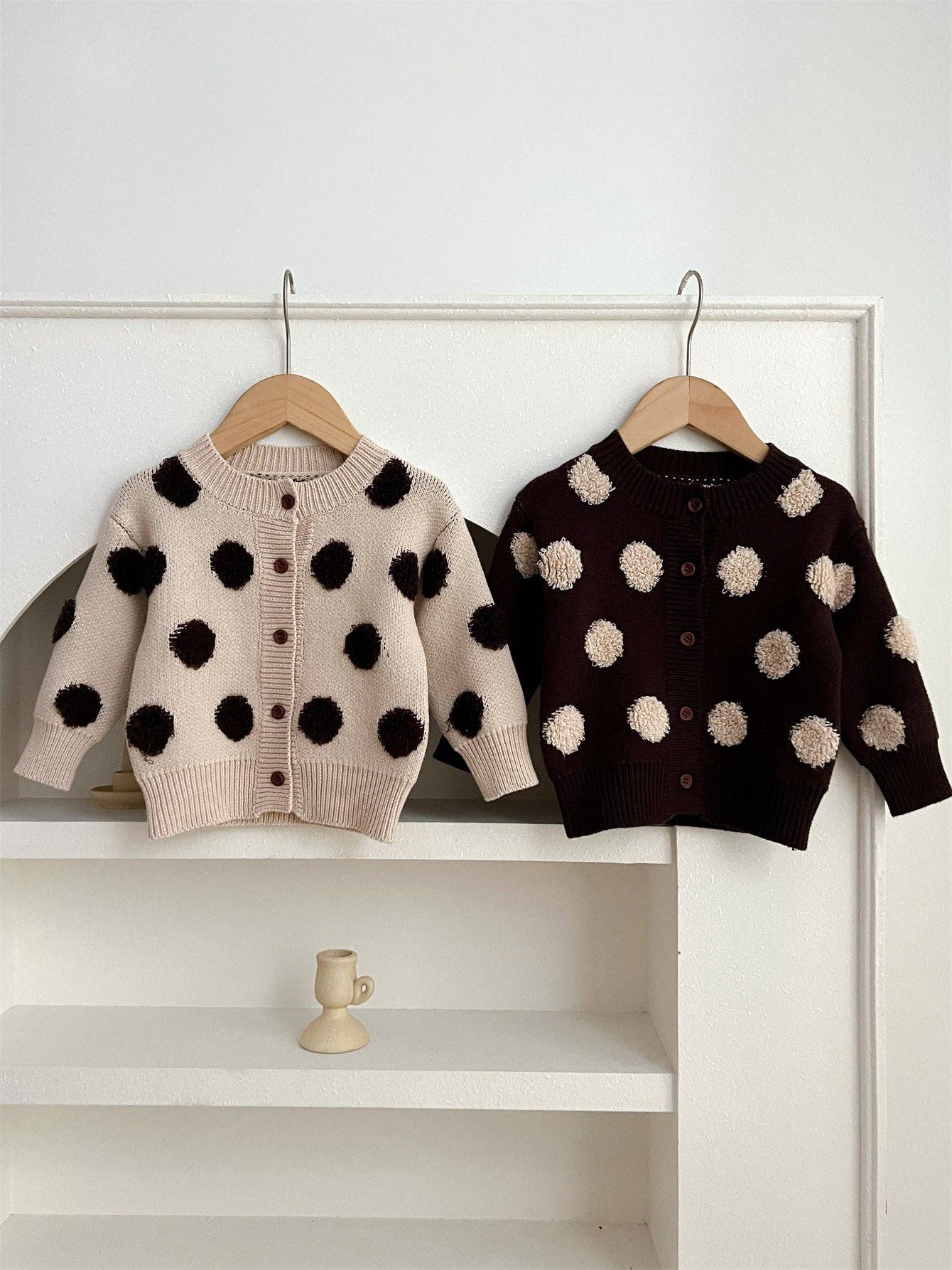 Children’s Polka Dot Knitted Cardigan