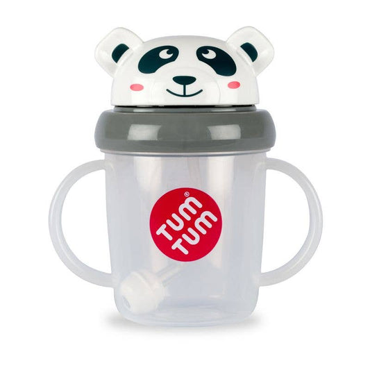 Tum Tum Pip Panda Tippy Up Cup Black and White
