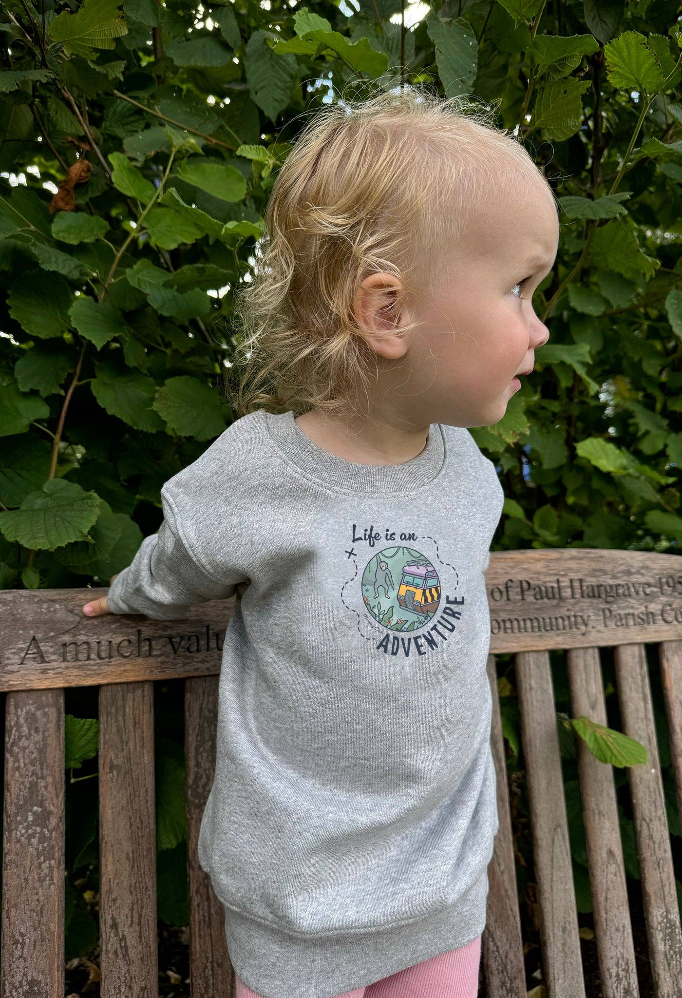 Childrens Sweatshirt - Morning Club Clothing - Life Is An Adventure Organic Cotton