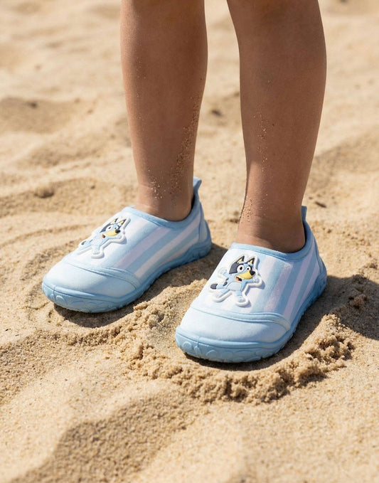 Bluey Unisex Kids Blue Stripy Aqua Shoes