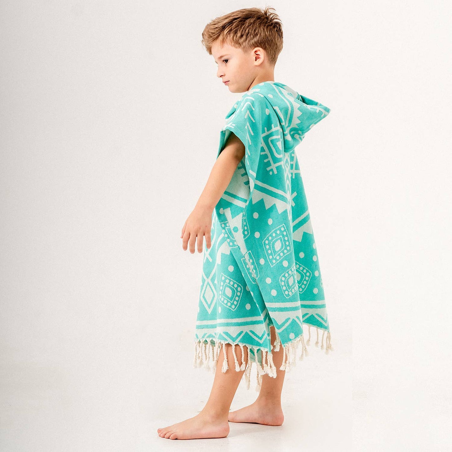 Kikoya - Kid Hooded Poncho Surf Changing Swimming Beach Towel Shower