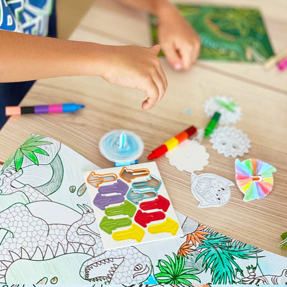 Inside Out Toys - Dino Adventure Travel Suitcase Multi Craft and Activity Set