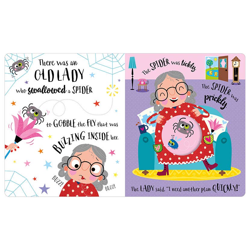 Make Believe Ideas - Board Book There Was an Old Lady Who Swallowed a Fly