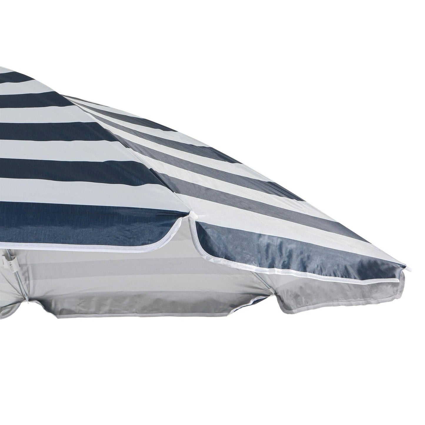 Metal Beach Parasol - 1.74 x 1.93m - Blue