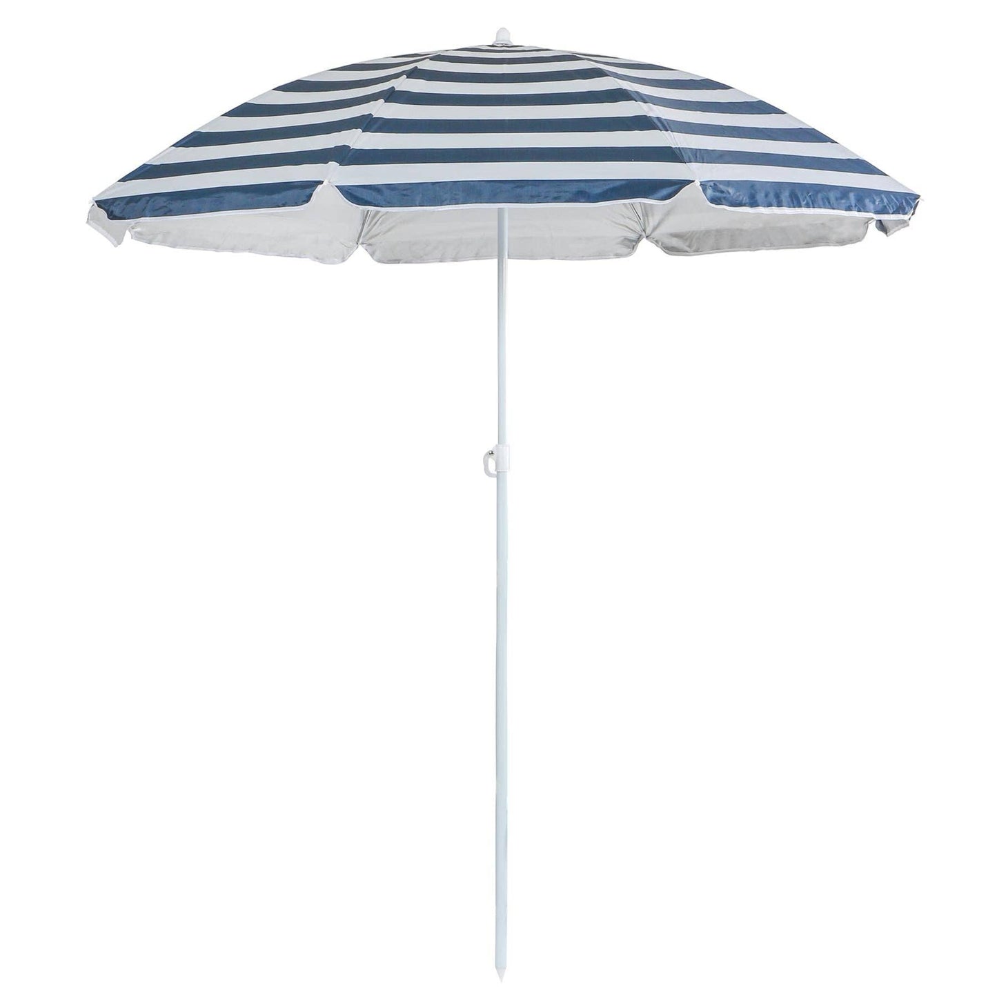 Metal Beach Parasol - 1.74 x 1.93m - Blue