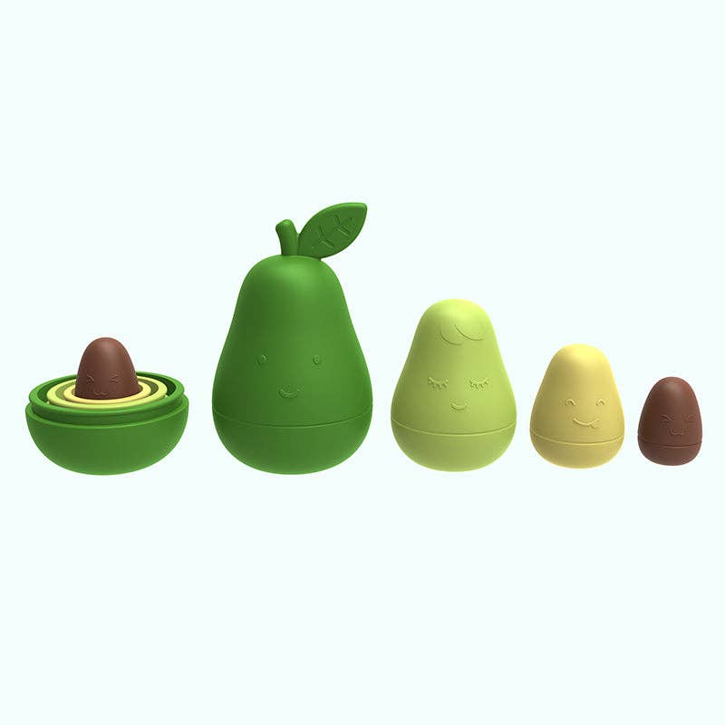 Baby Nesting Toy - Silicone Avocado