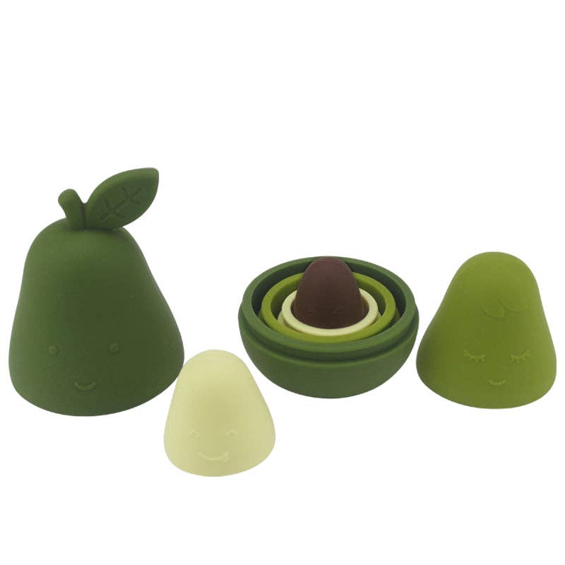 Baby Nesting Toy - Silicone Avocado