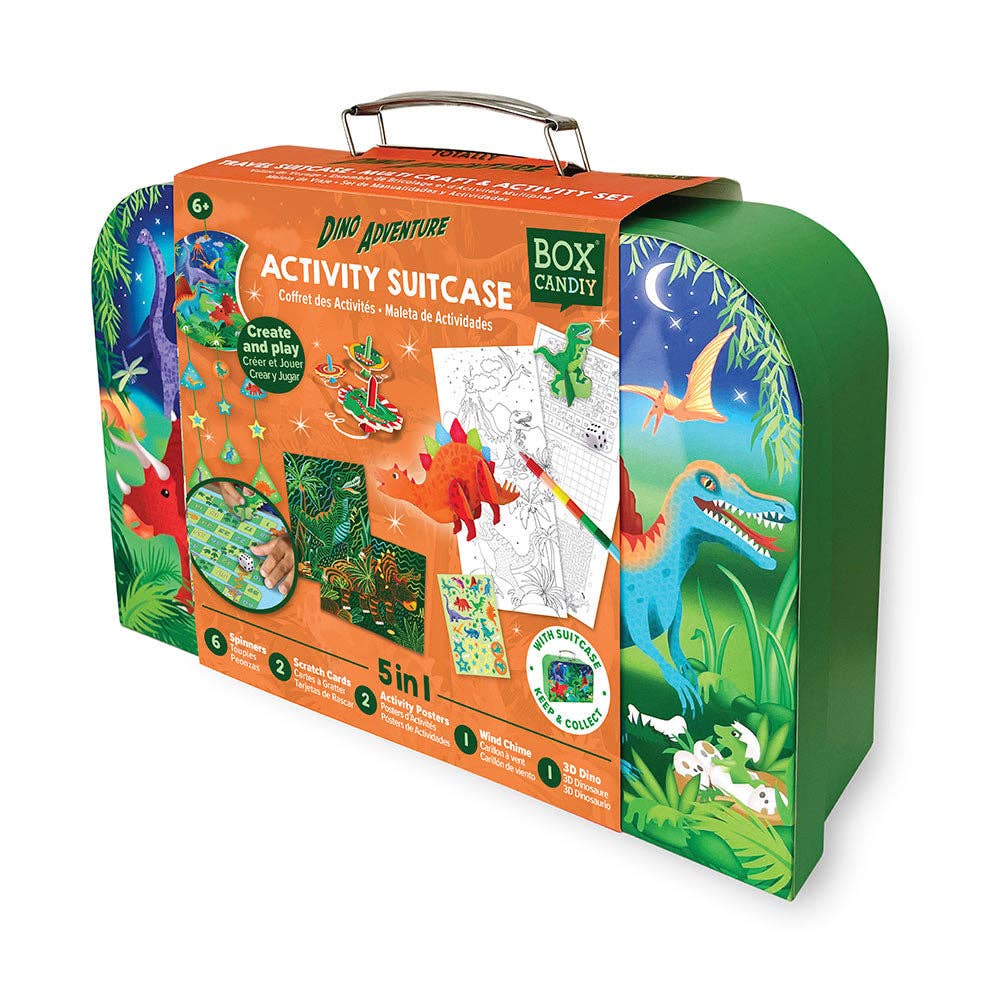 Inside Out Toys - Dino Adventure Travel Suitcase Multi Craft and Activity Set