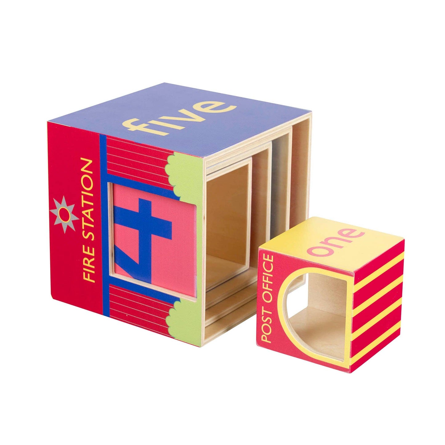 Wooden Emergency Services Stacking Cubes