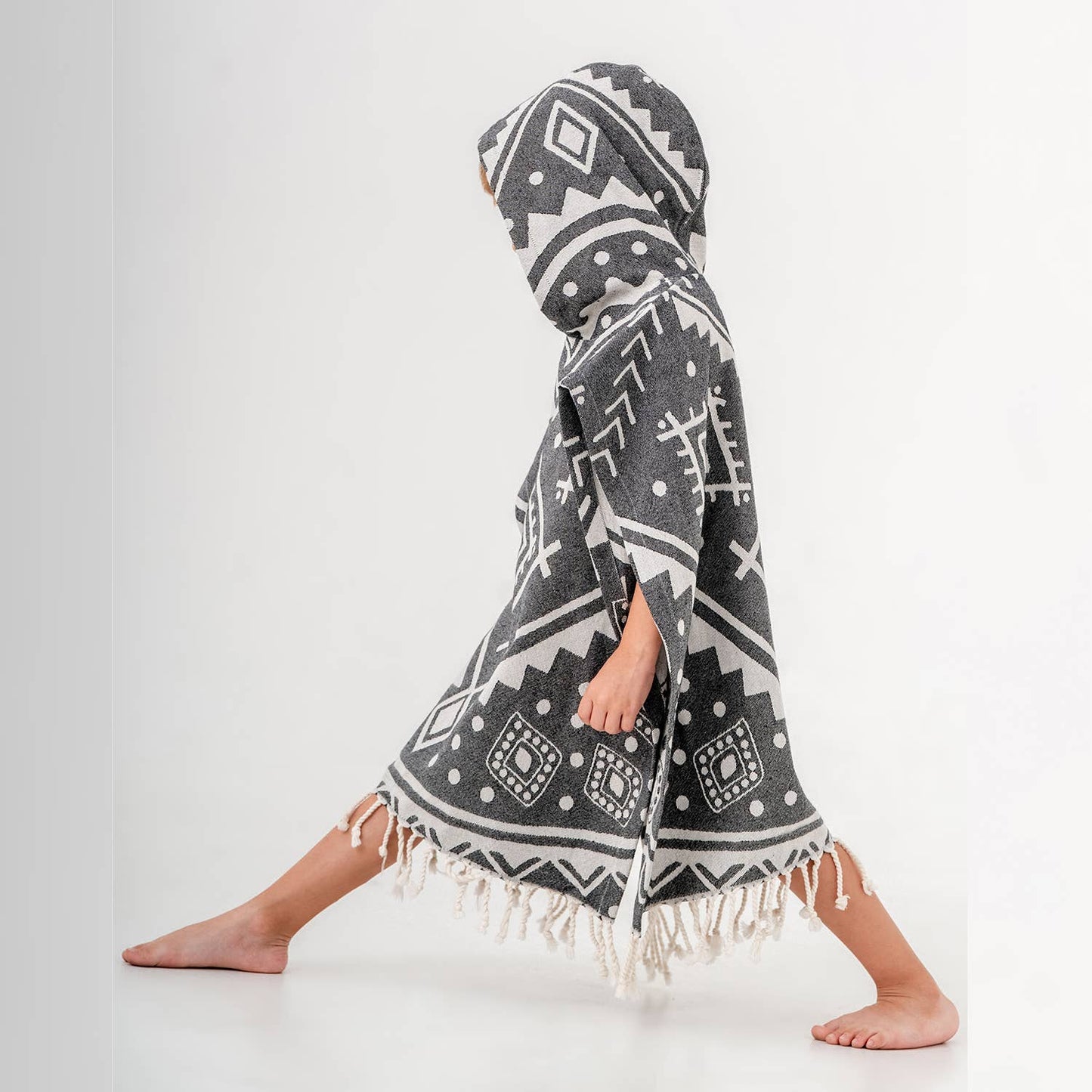 Kikoya - Kid Hooded Poncho Surf Changing Swimming Beach Towel Shower