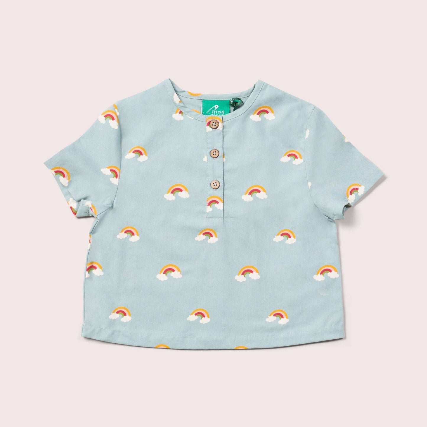 Child - Little Green Radicals - Over The Rainbow Loose Short Sleeve Henley Top