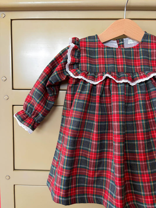 Baby & Child - Grey and Red Tartan Dress