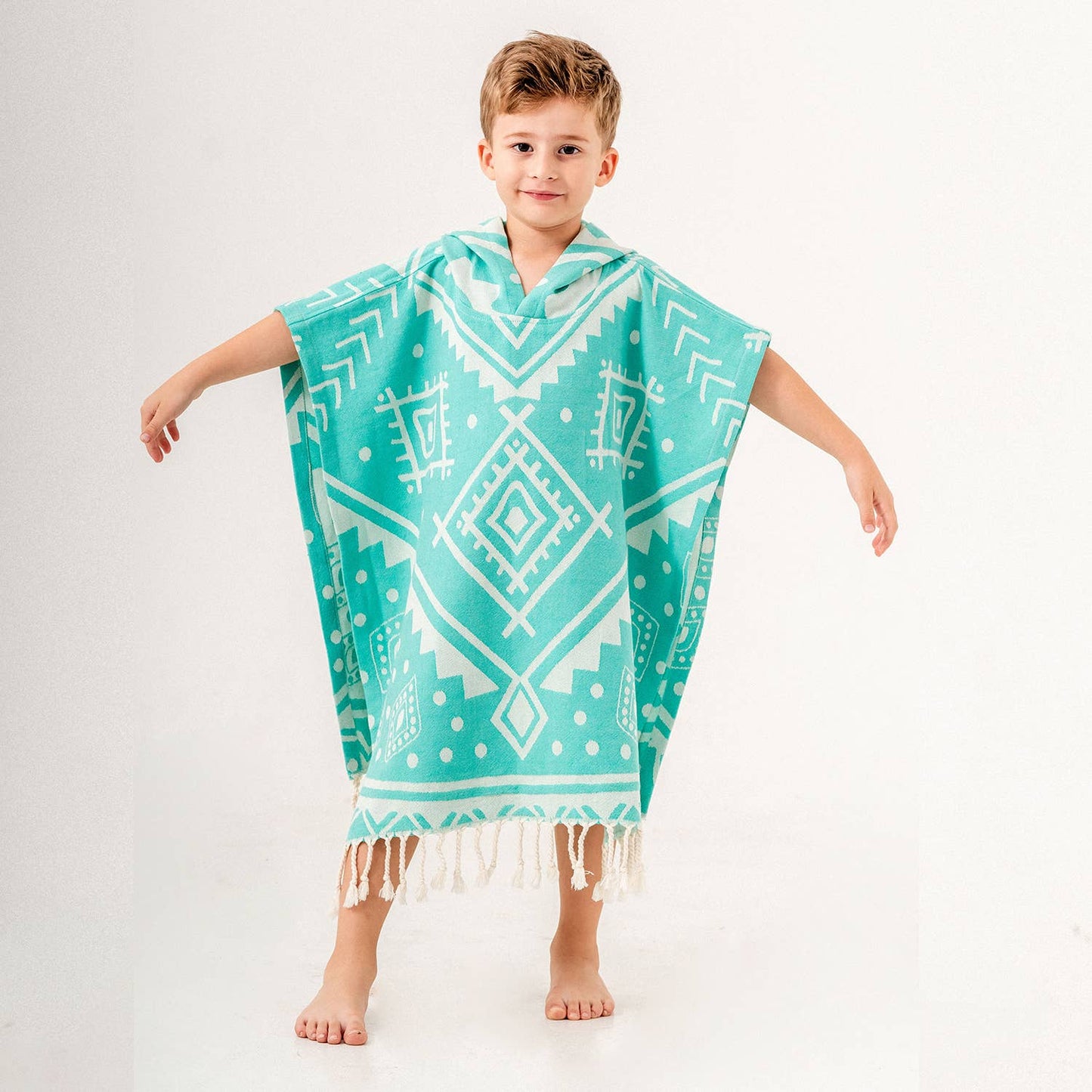 Kikoya - Kid Hooded Poncho Surf Changing Swimming Beach Towel Shower
