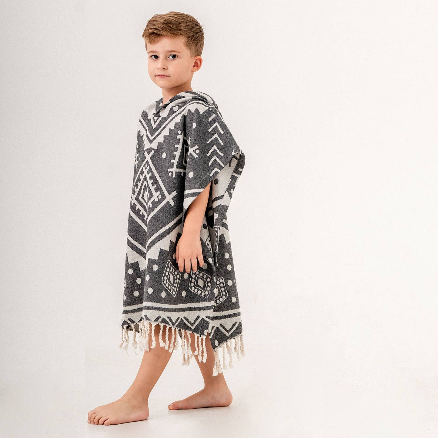 Kikoya - Kid Hooded Poncho Surf Changing Swimming Beach Towel Shower