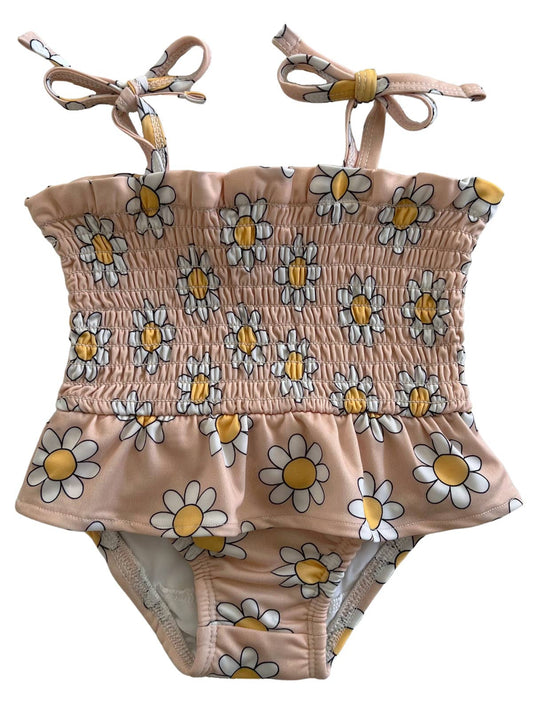 Childrens Swim - SIIX Collection - Daisy Pop Biscotti  Swimsuit / UPF 50+