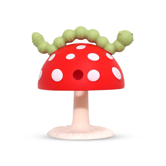 CHOMPY MUSHROOM GRIP TEETHER - RED/GREEN