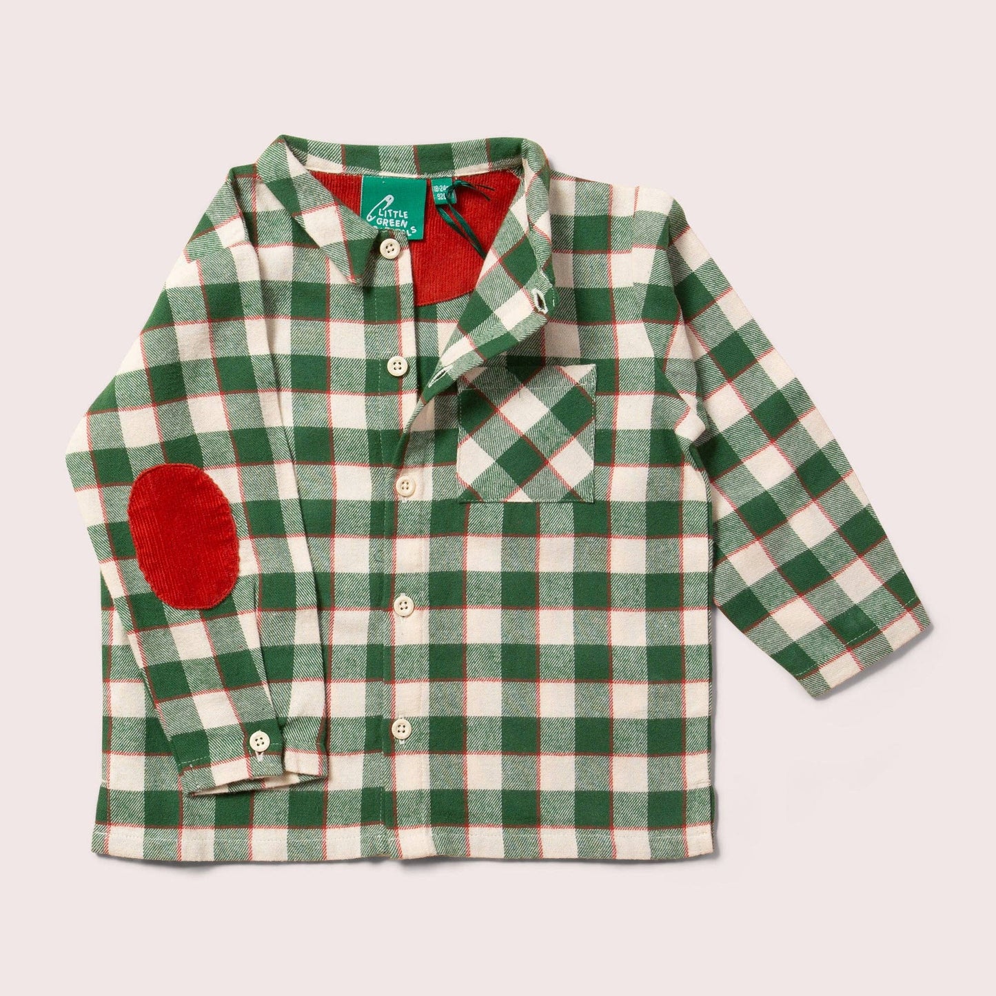 Check Long Sleeve Shirt - Little Green Radicals - Fern Green