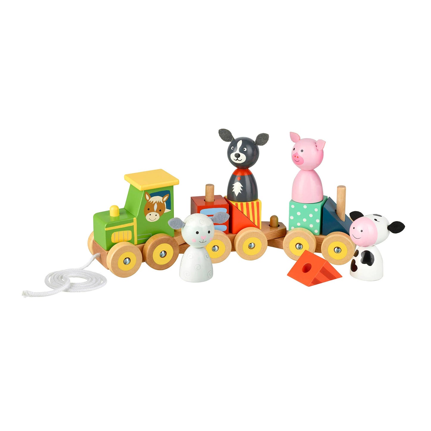 Wooden Farm Animal Puzzle Train