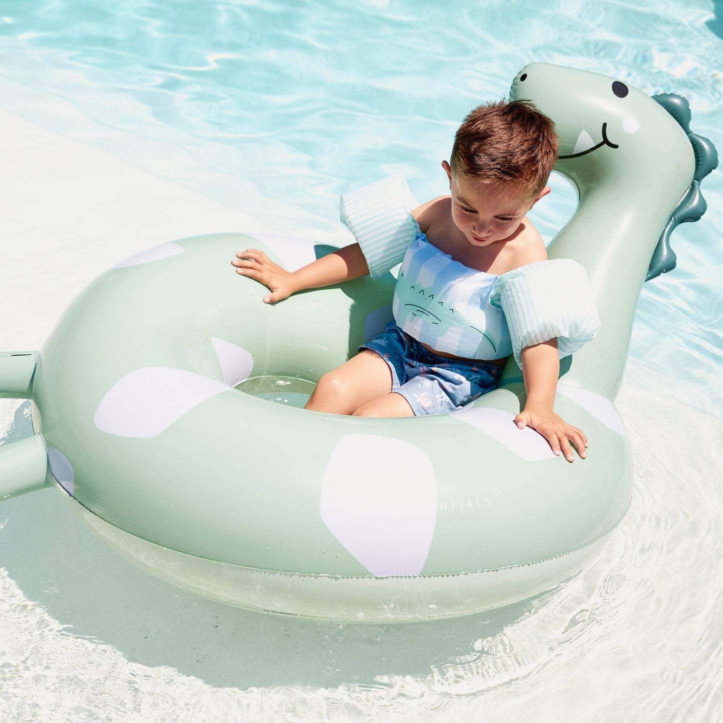 Swim Essentials - Swim Ring Animal - Green - Dino - Ø 95 cm