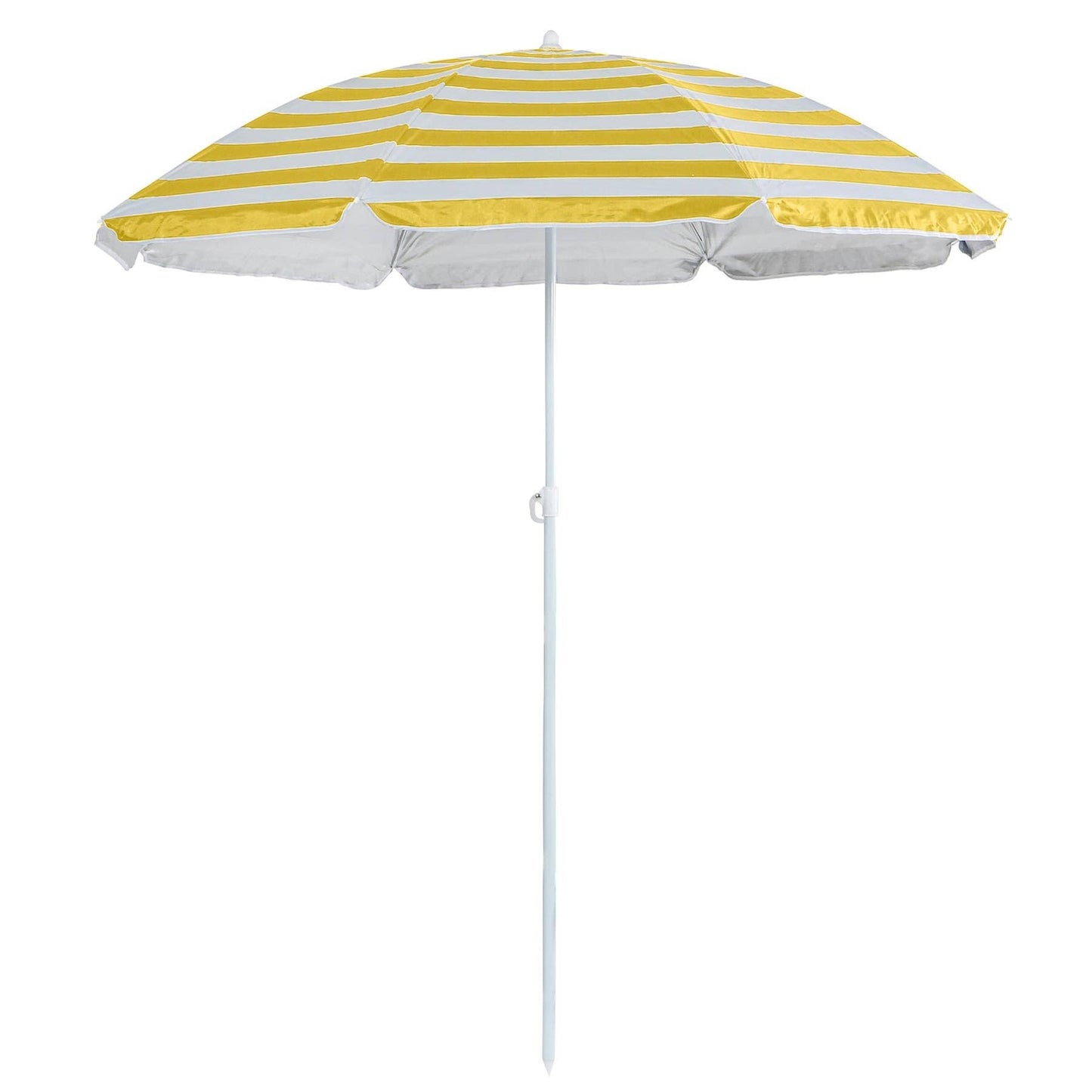 Yellow Stripe 1.8m Metal Beach Parasol - Harbour Housewar