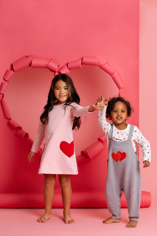 Baby & Child - Heart Pocket Dress Light Pink