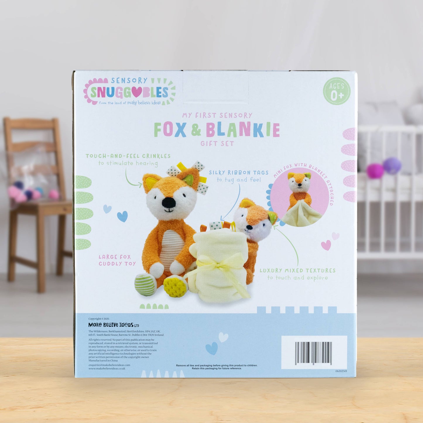 Make Believe Ideas - Sensory Snuggables My First Sensory Fox and Blankie Gift Set