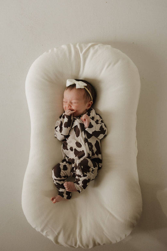 Baby Bamboo Zip Pajamas | Moo!