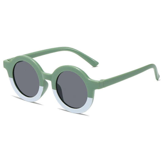 Sunglasses UV400 round - Sage/White